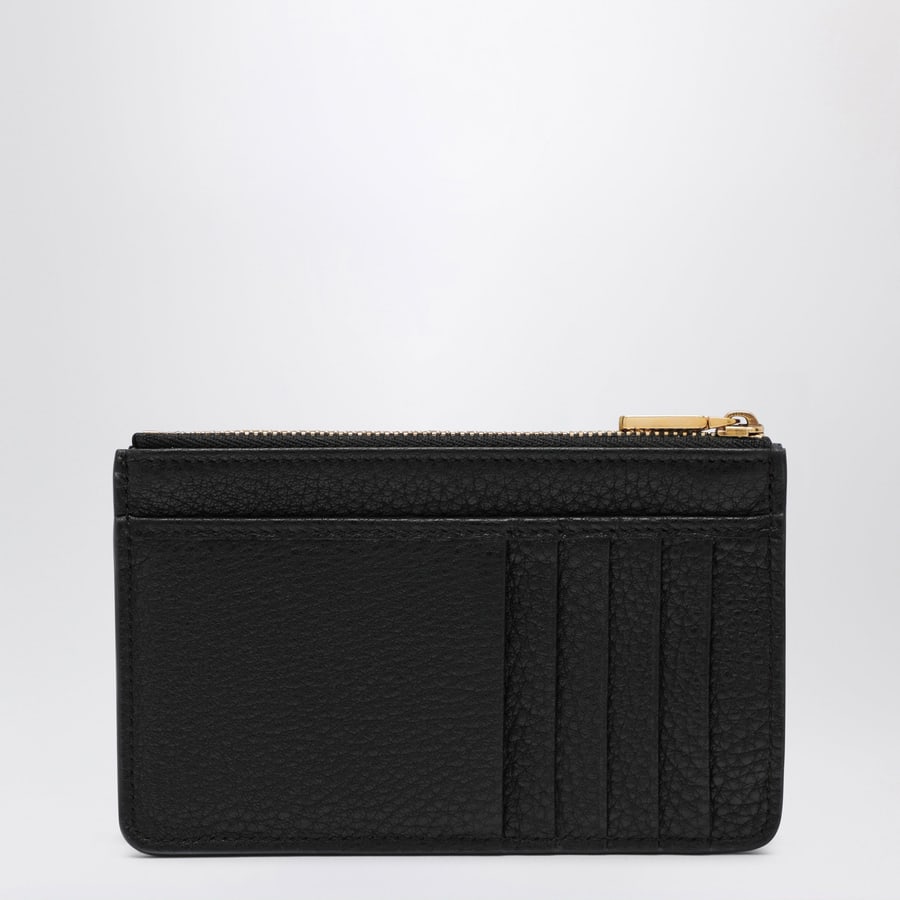 Dolce & Gabbana Portacarte nero in pelle di vitello Dauphine, view 2