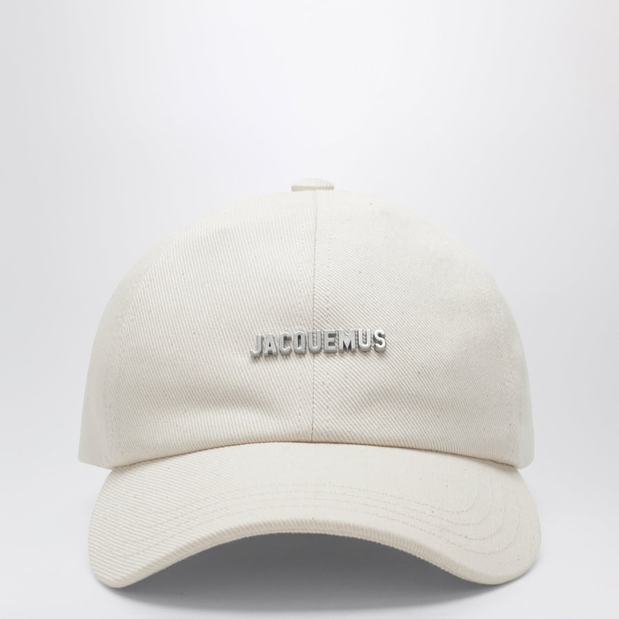 Jacquemus Cappello da baseball bianco con logo