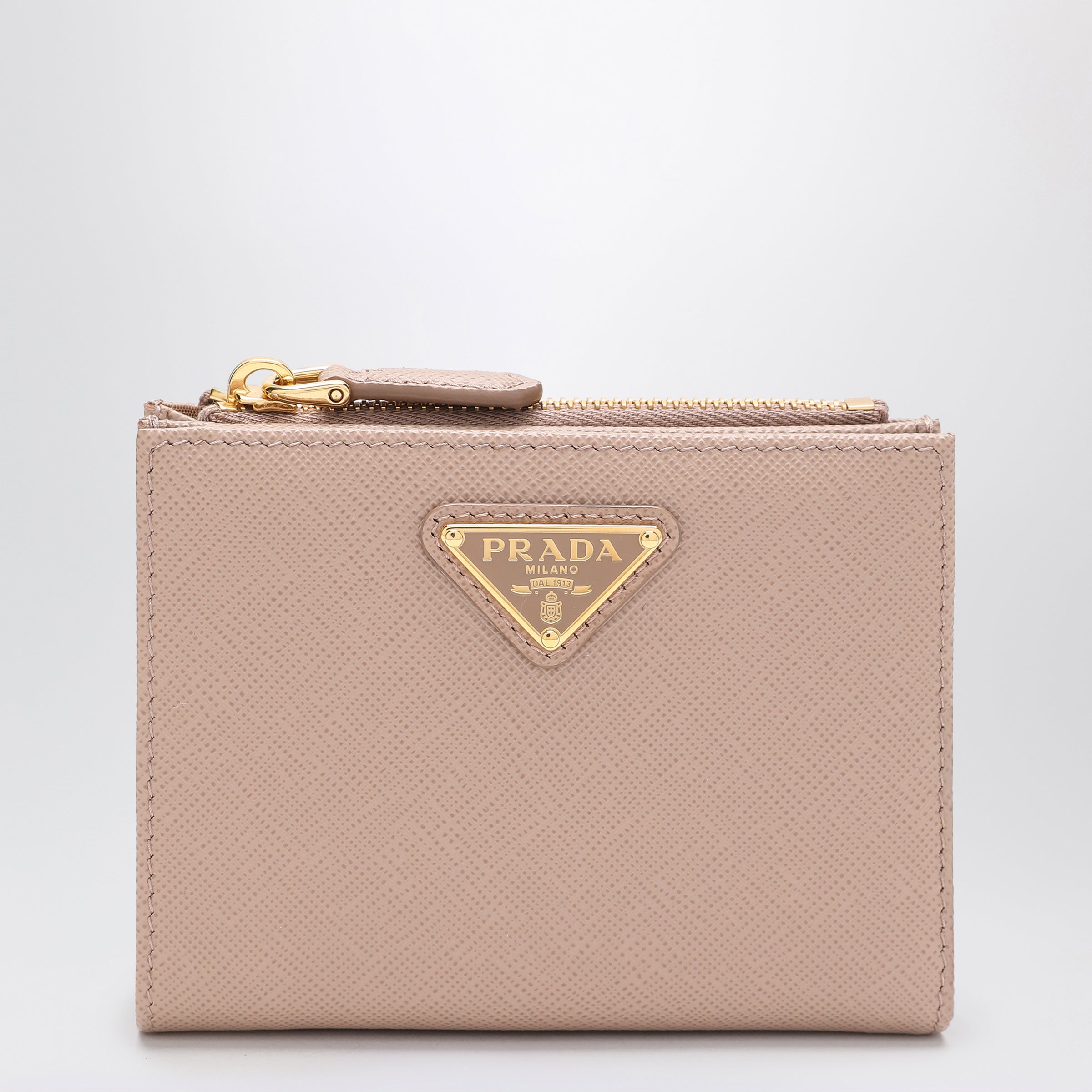 Prada Portafoglio cipria in pelle Saffiano