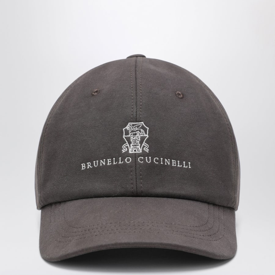 Brunello Cucinelli Cappello da baseball marrone in cotone