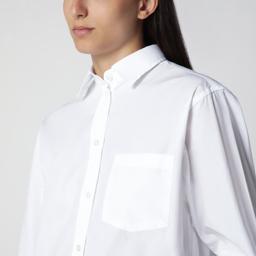 ROHE Camicia bianco ottico in cotone, view 4