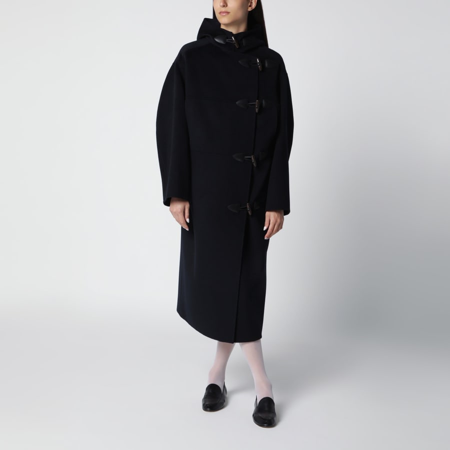 ROHE Cappotto blu navy con chiusure a duffle, view 2