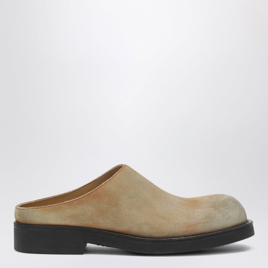 MM6 Mules Biker in suede lavato beige