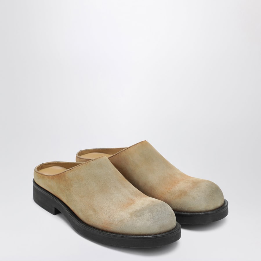 MM6 Mules Biker in suede lavato beige, view 2