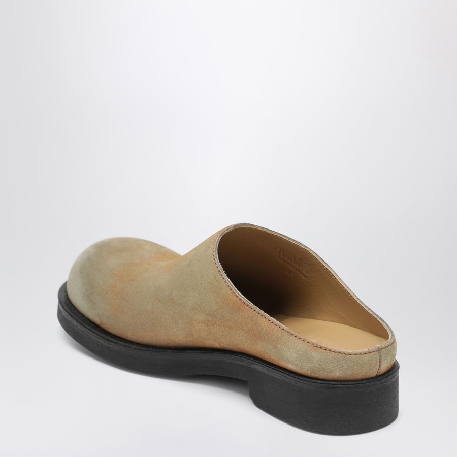 MM6 Mules Biker in suede lavato beige, view 4