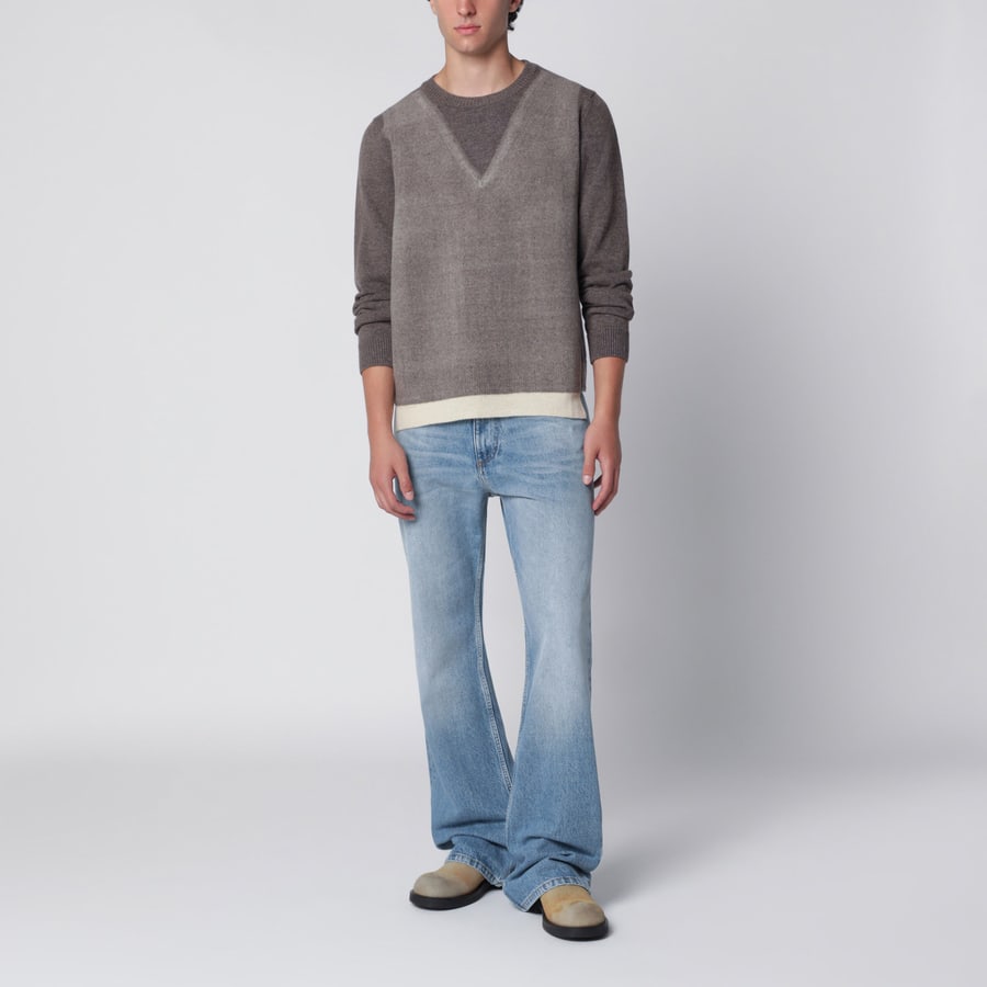 MM6 Jeans bootcut in denim chiaro blu, view 2