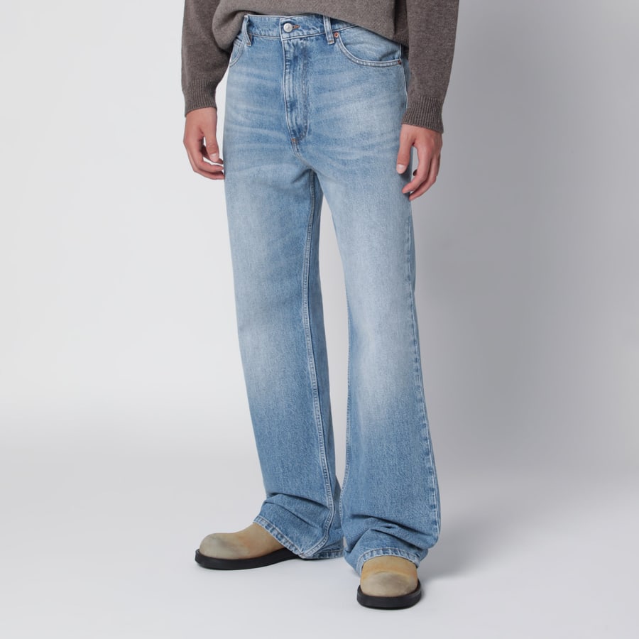 MM6 Jeans bootcut in denim chiaro blu, view 3