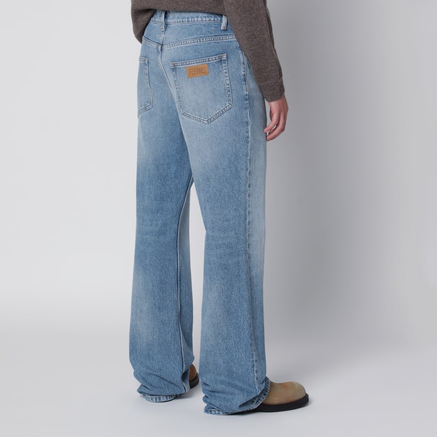 MM6 Jeans bootcut in denim chiaro blu, view 4