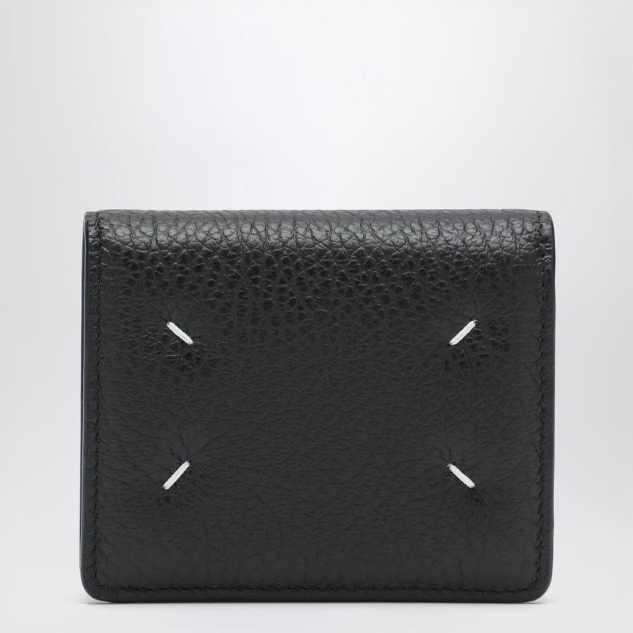 Maison Margiela Portacarte compatto Four Stitches in pelle nero