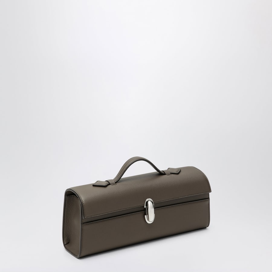 SAVETTE Pochette Slim Symmetry in pelle di vitello marrone, view 3
