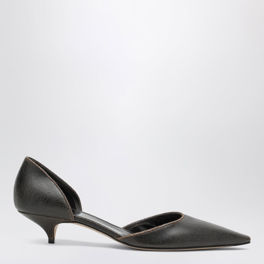 The Row Décolleté d'Orsay Liisa in suede marrone scuro