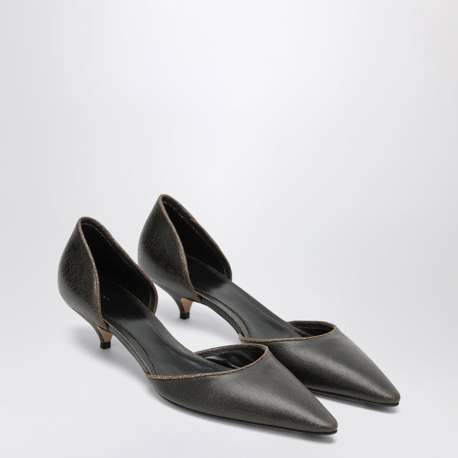 The Row Décolleté d'Orsay Liisa in suede marrone scuro, view 2