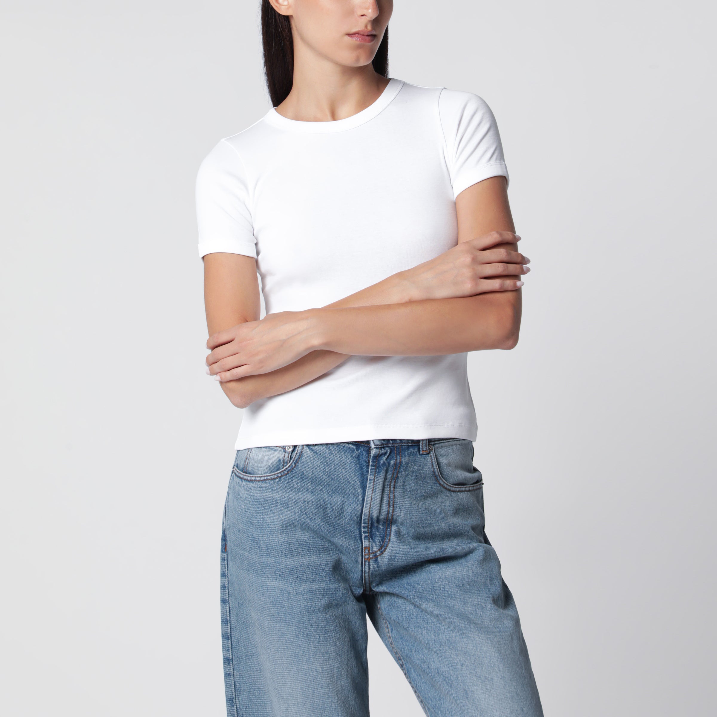 FLORE FLORE T-shirt Car Tee in cotone biologico bianca