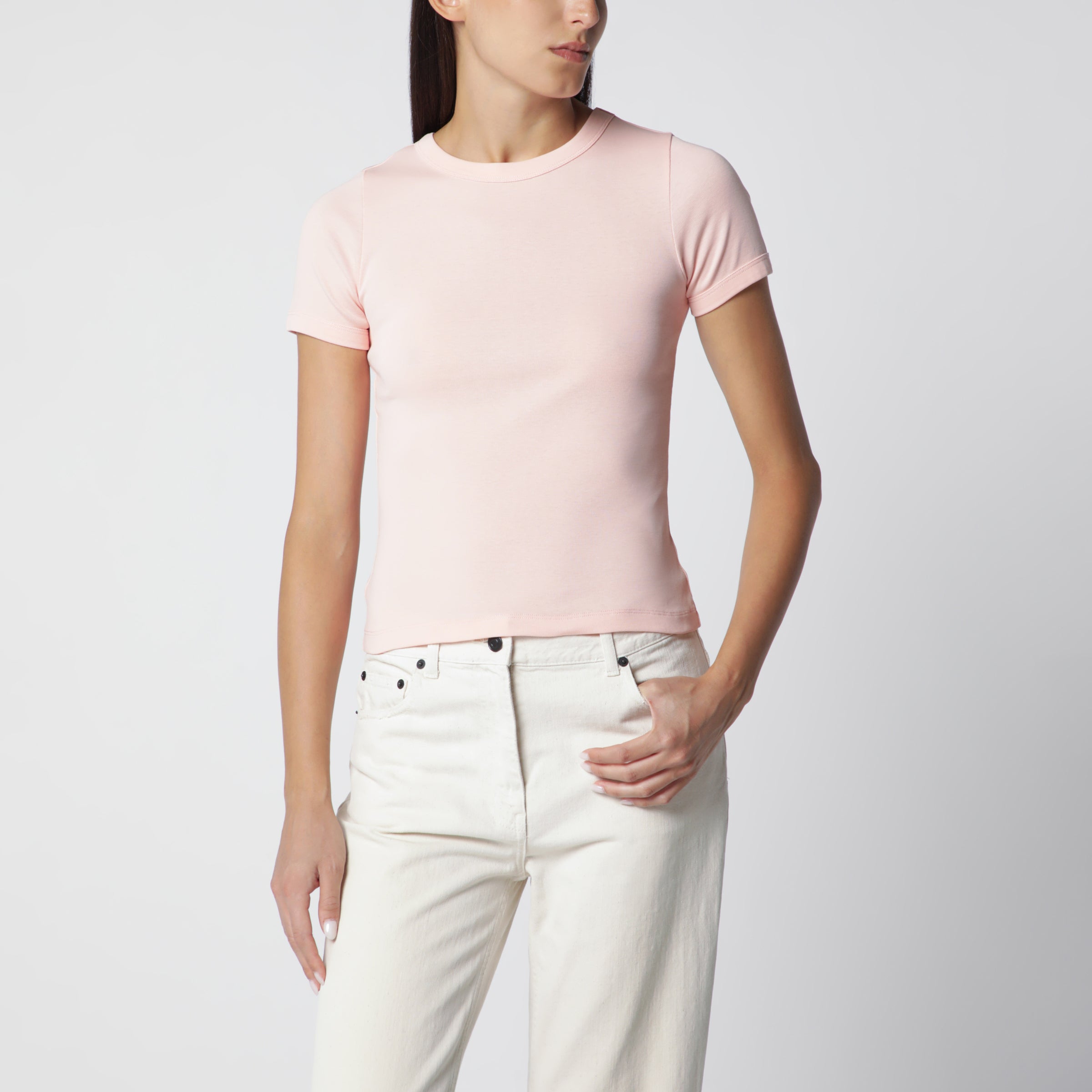 FLORE FLORE T-shirt Car Tee in cotone biologico rosa