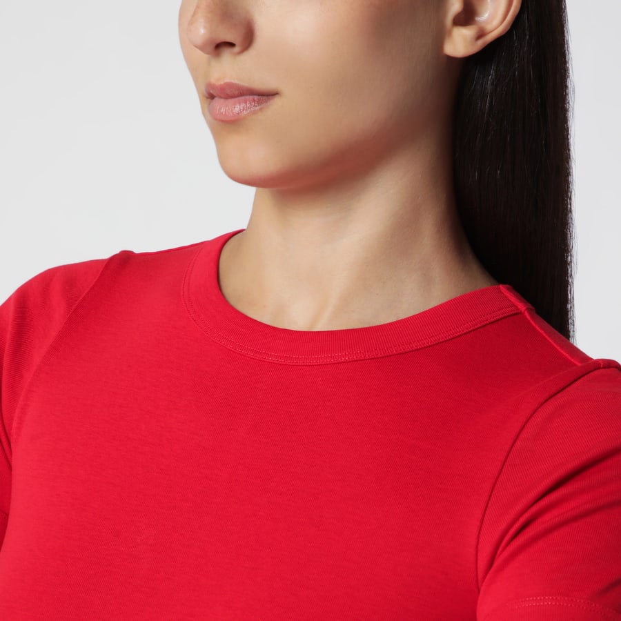 FLORE FLORE T-shirt Car Tee in cotone biologico rossa, view 4