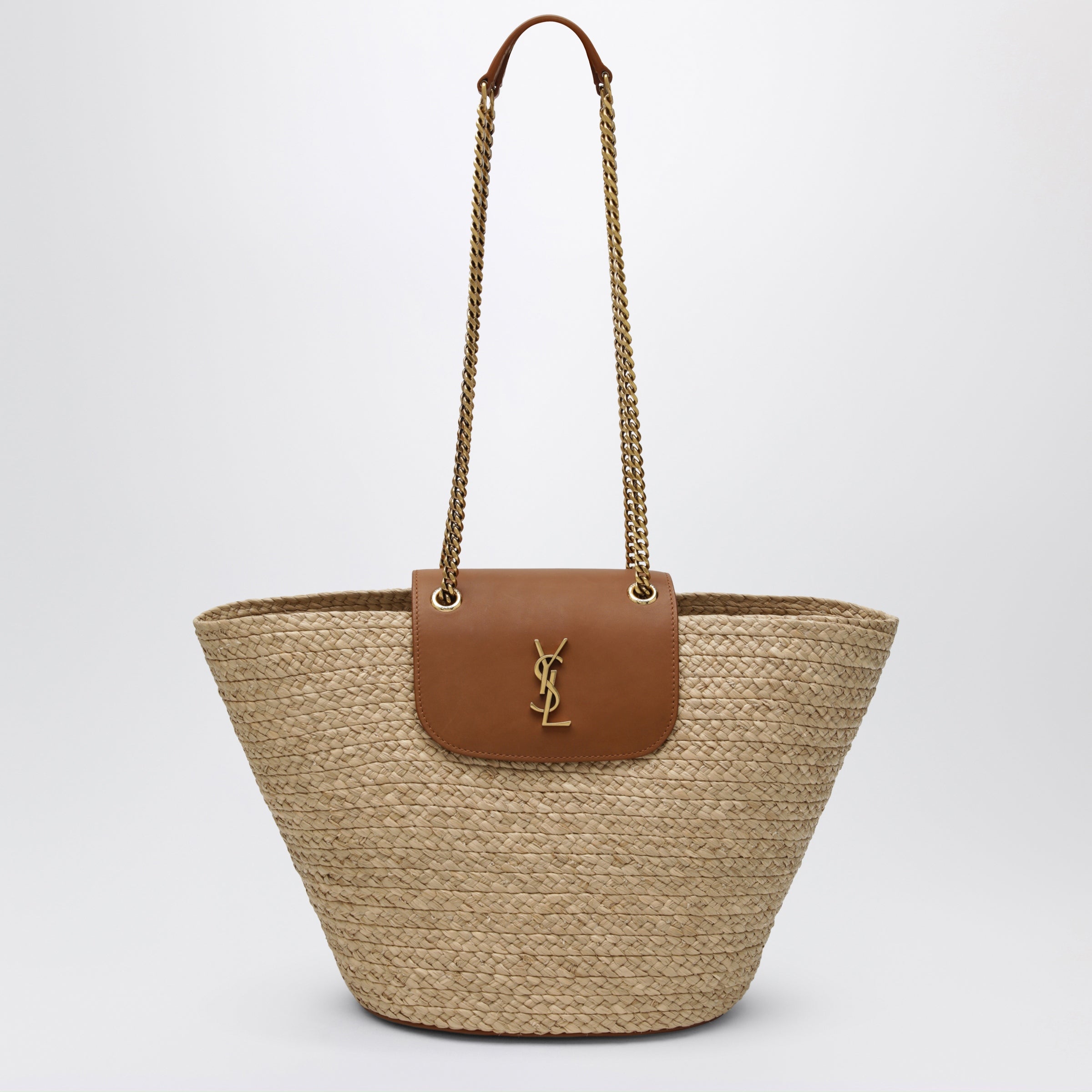 Saint Laurent Borsa Manon in rafia intrecciata