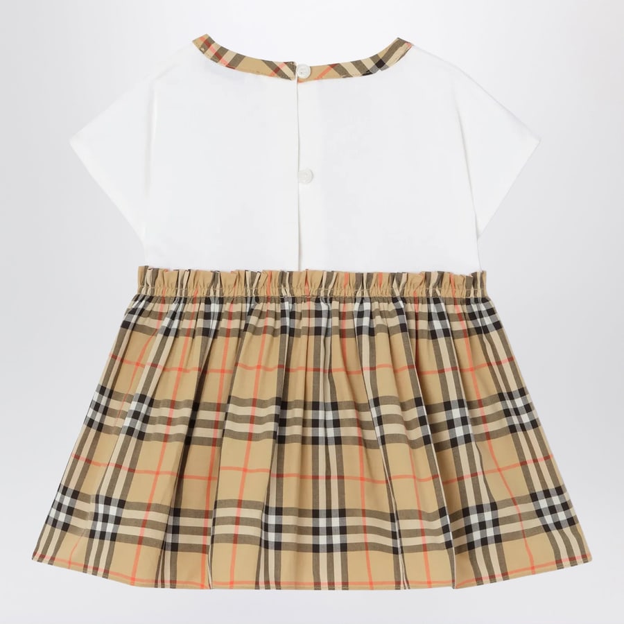 Burberry Vestitino e pantaloncini bloomer in cotone con fiocco Check, view 4
