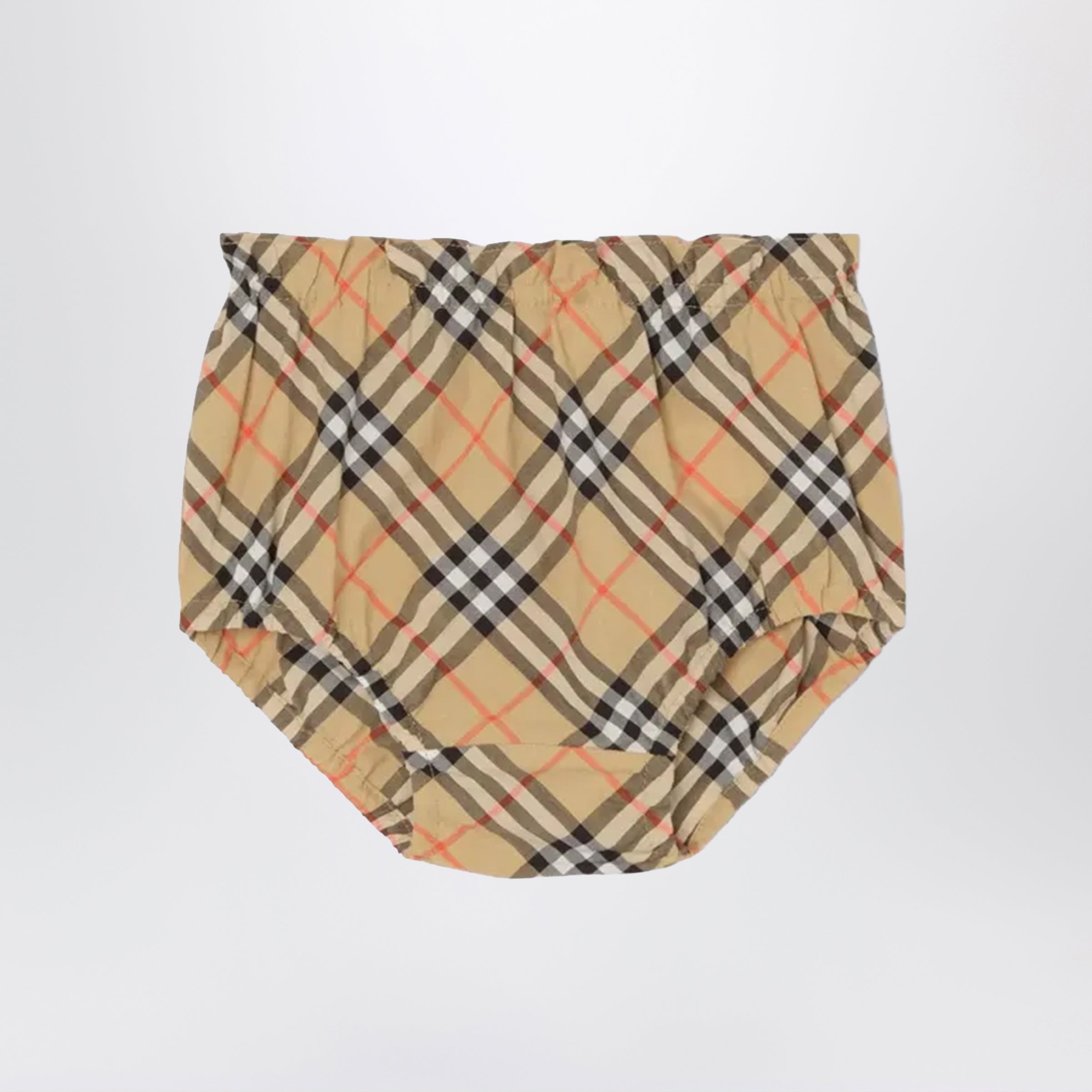 Burberry Vestitino e pantaloncini bloomer in cotone con fiocco Check, view 2