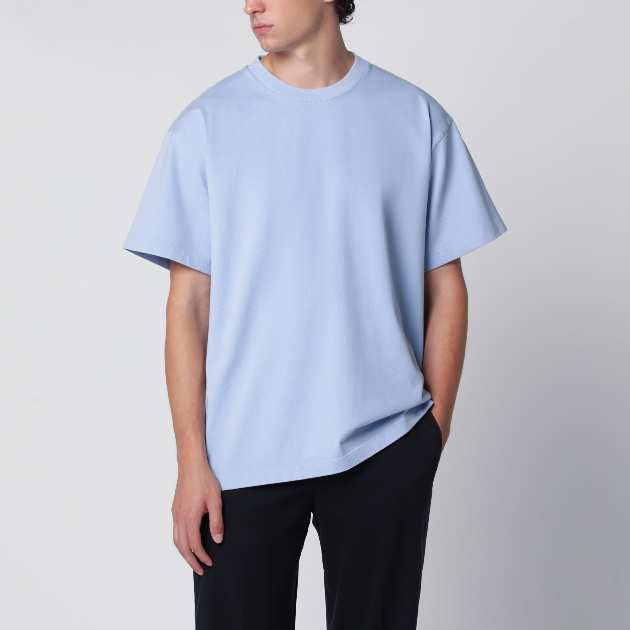 Prada T-shirt azzurro cielo in cotone