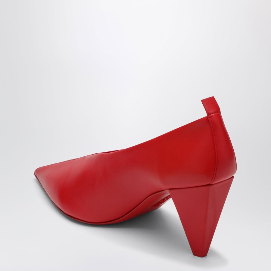 Loewe Décolleté Origami Cubic rosse in pelle, view 4