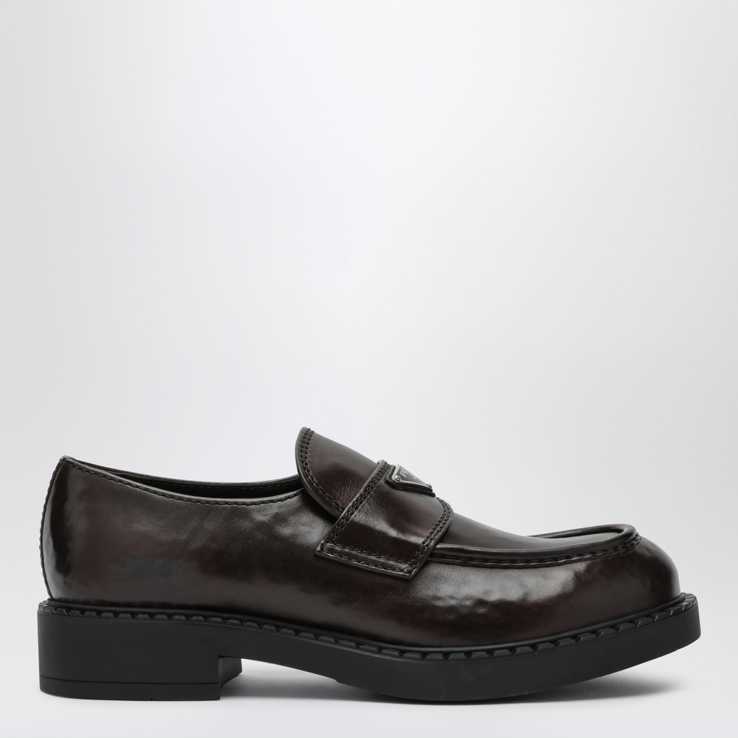 Prada Mocassini Chocolate in pelle marroni