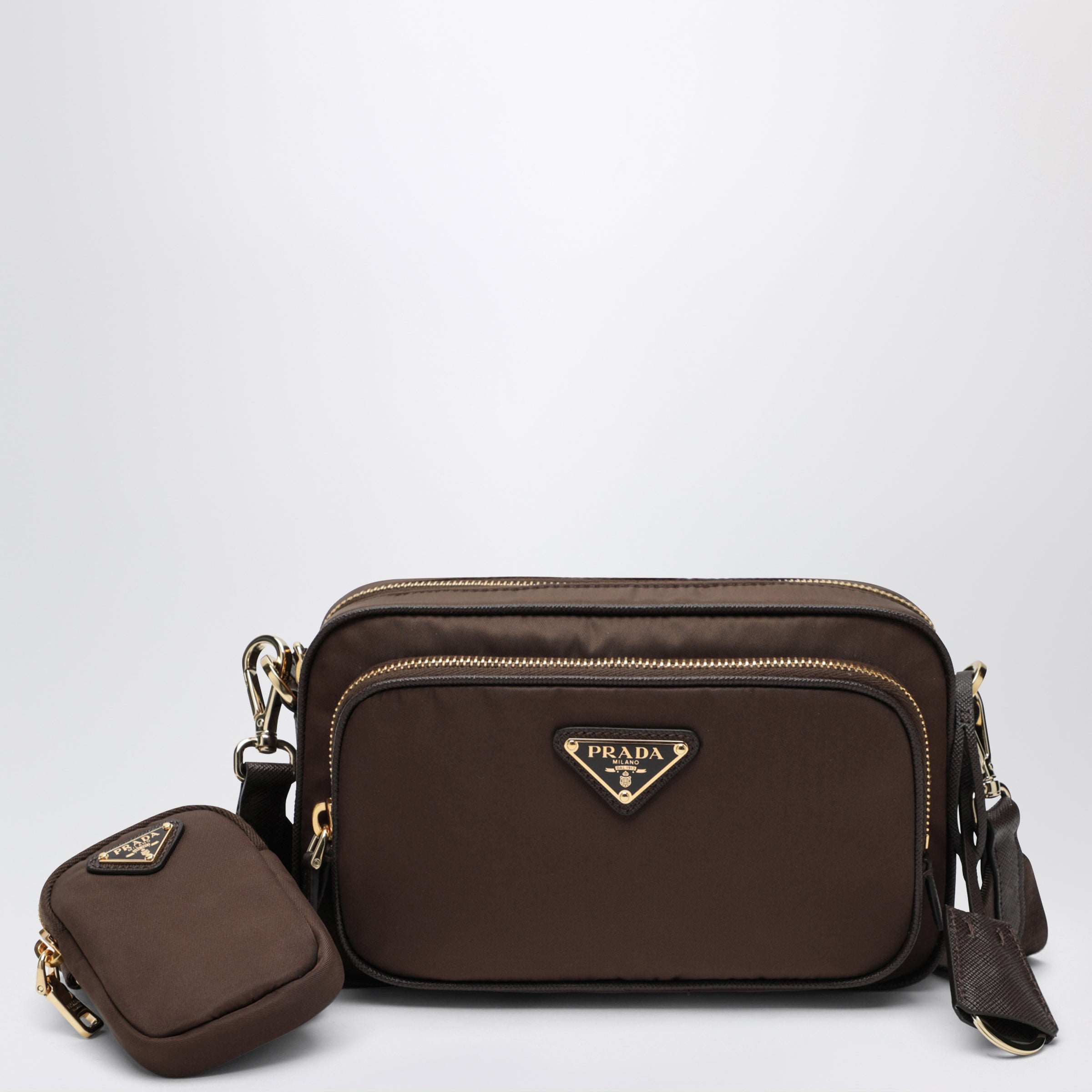 Prada Borsa a tracolla in Re-Nylon color bruciato