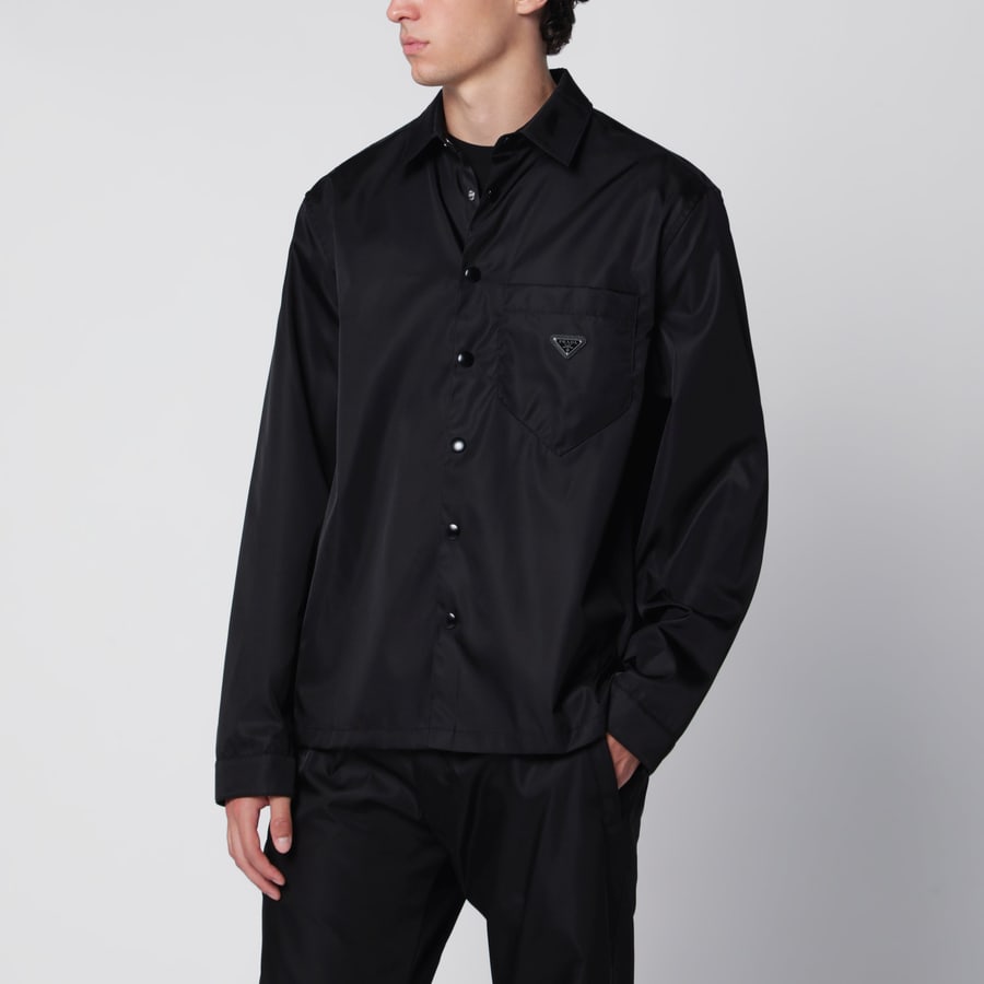 Prada Camicia in Re-Nylon nera