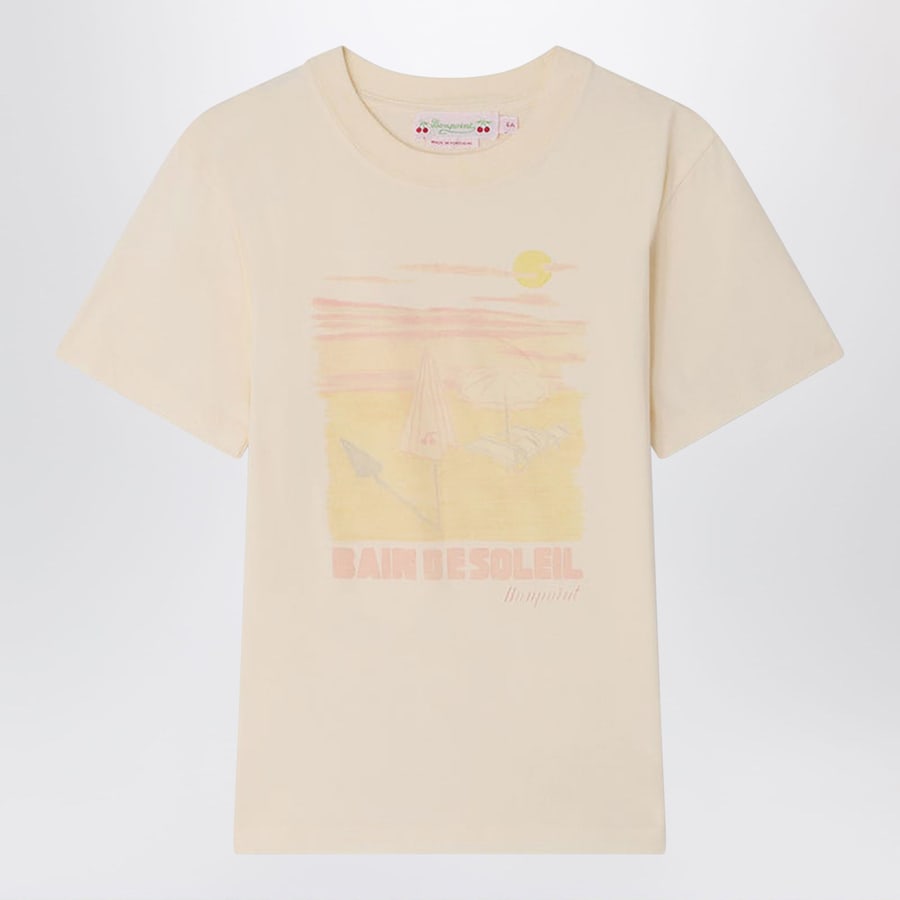 BONPOINT T-shirt Thida écru con stampa Bain de Soleil