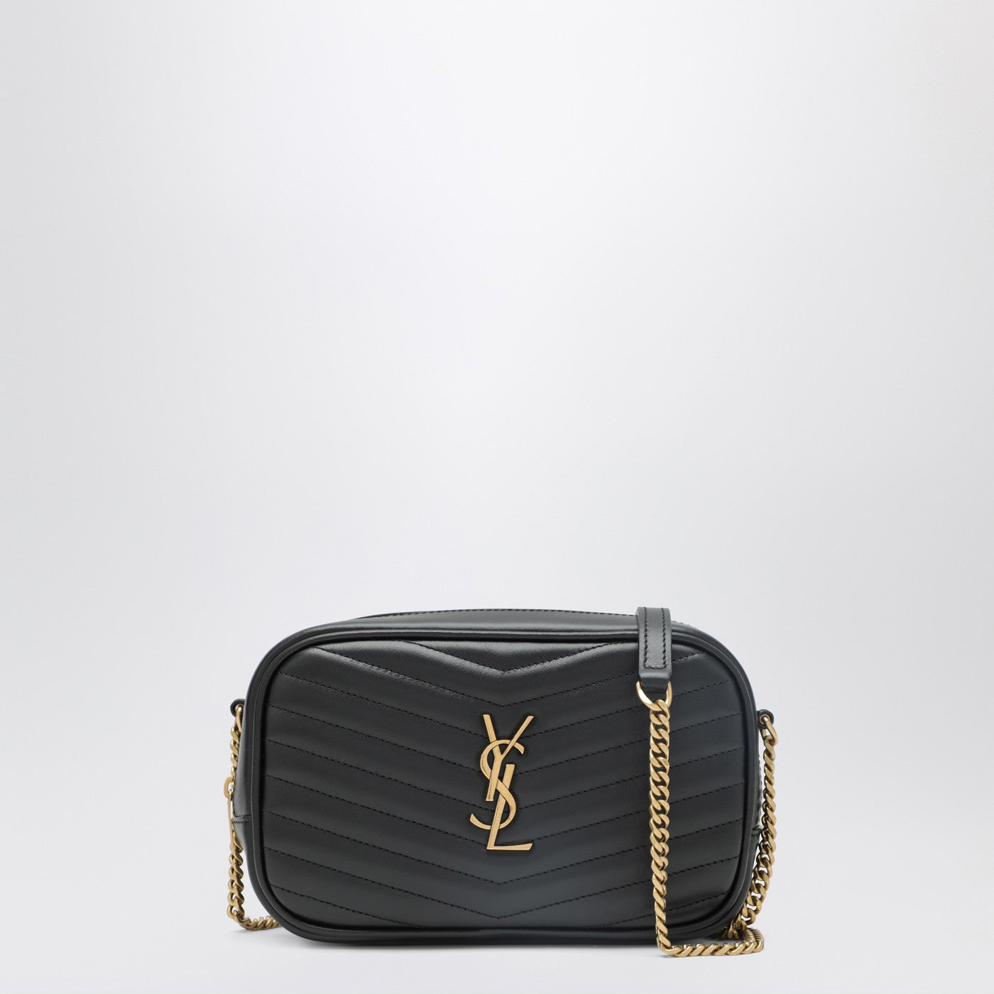 Saint Laurent Mini borsa Lou nera in pelle trapuntata