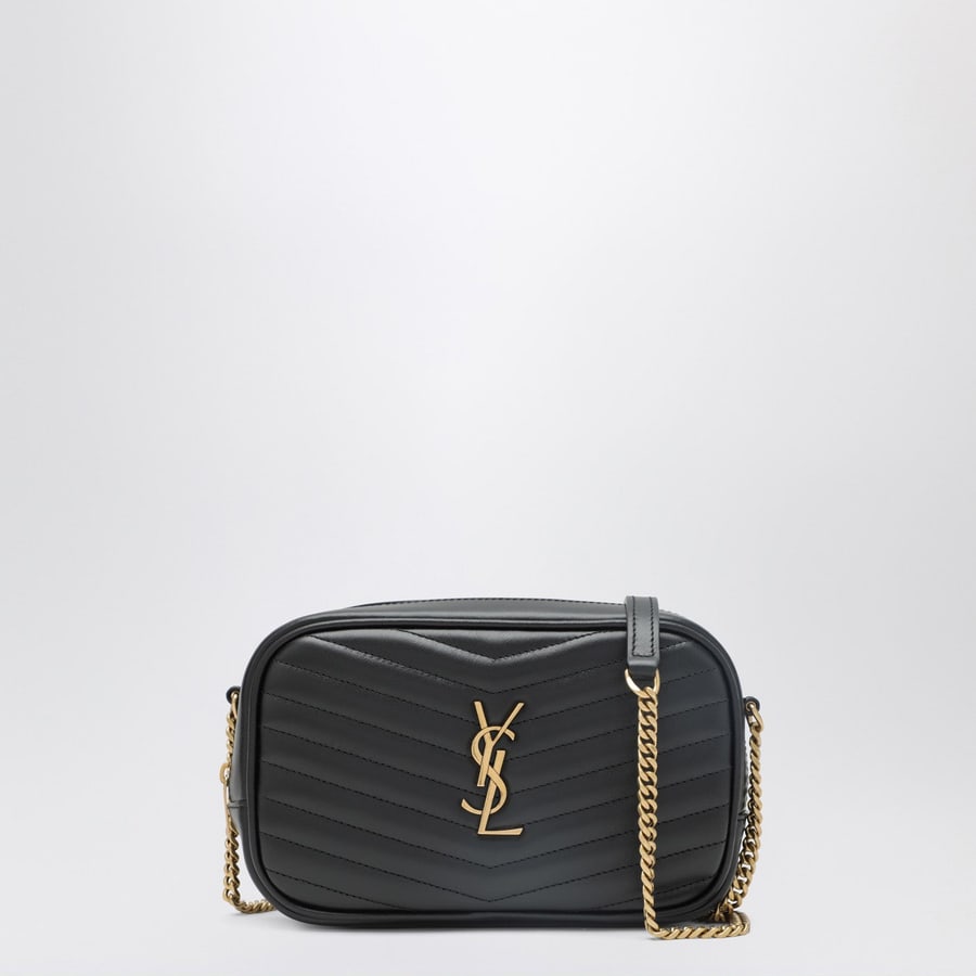 Saint Laurent Mini borsa Lou nera in pelle trapuntata