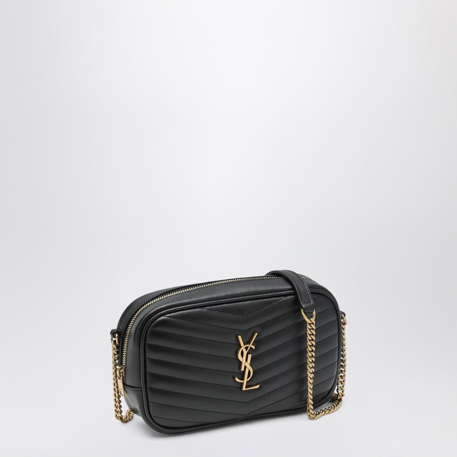 Saint Laurent Mini borsa Lou nera in pelle trapuntata, view 3