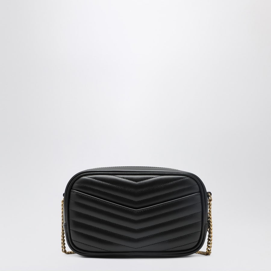 Saint Laurent Mini borsa Lou nera in pelle trapuntata, view 4