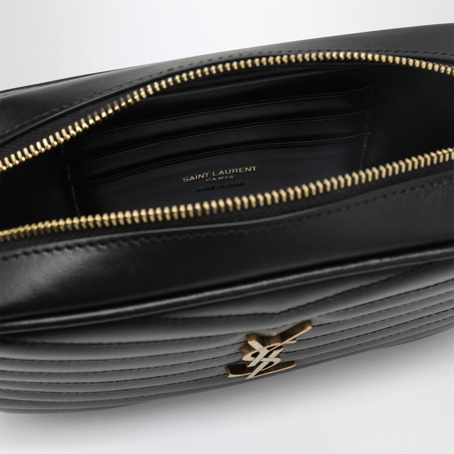 Saint Laurent Mini borsa Lou nera in pelle trapuntata, view 5