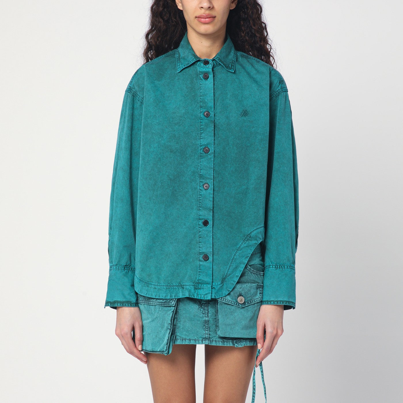 The Attico Camicia verde in cotone