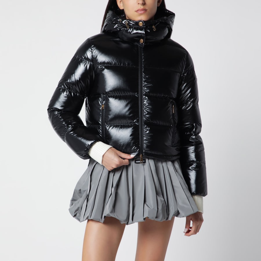 Moncler Piumino corto Niveole in nylon nero