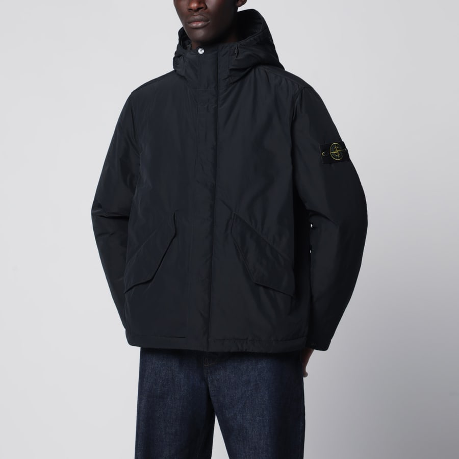 Stone Island Giacca imbottita con zip nera