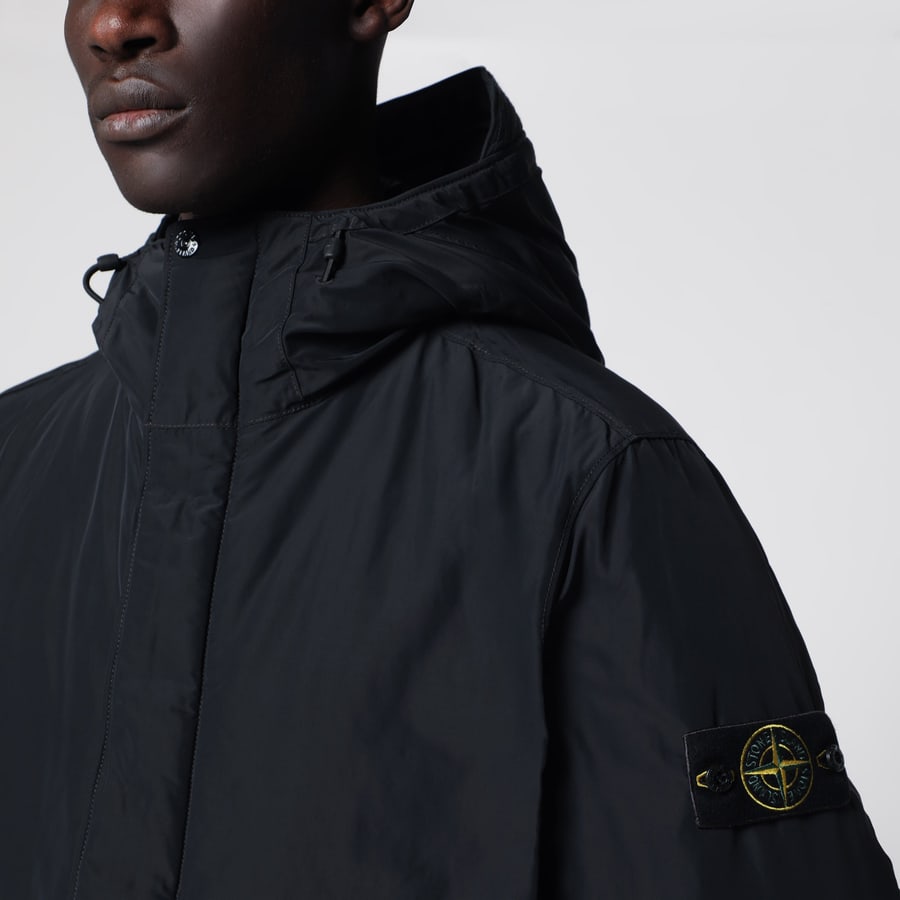 Stone Island Giacca imbottita con zip nera, view 4
