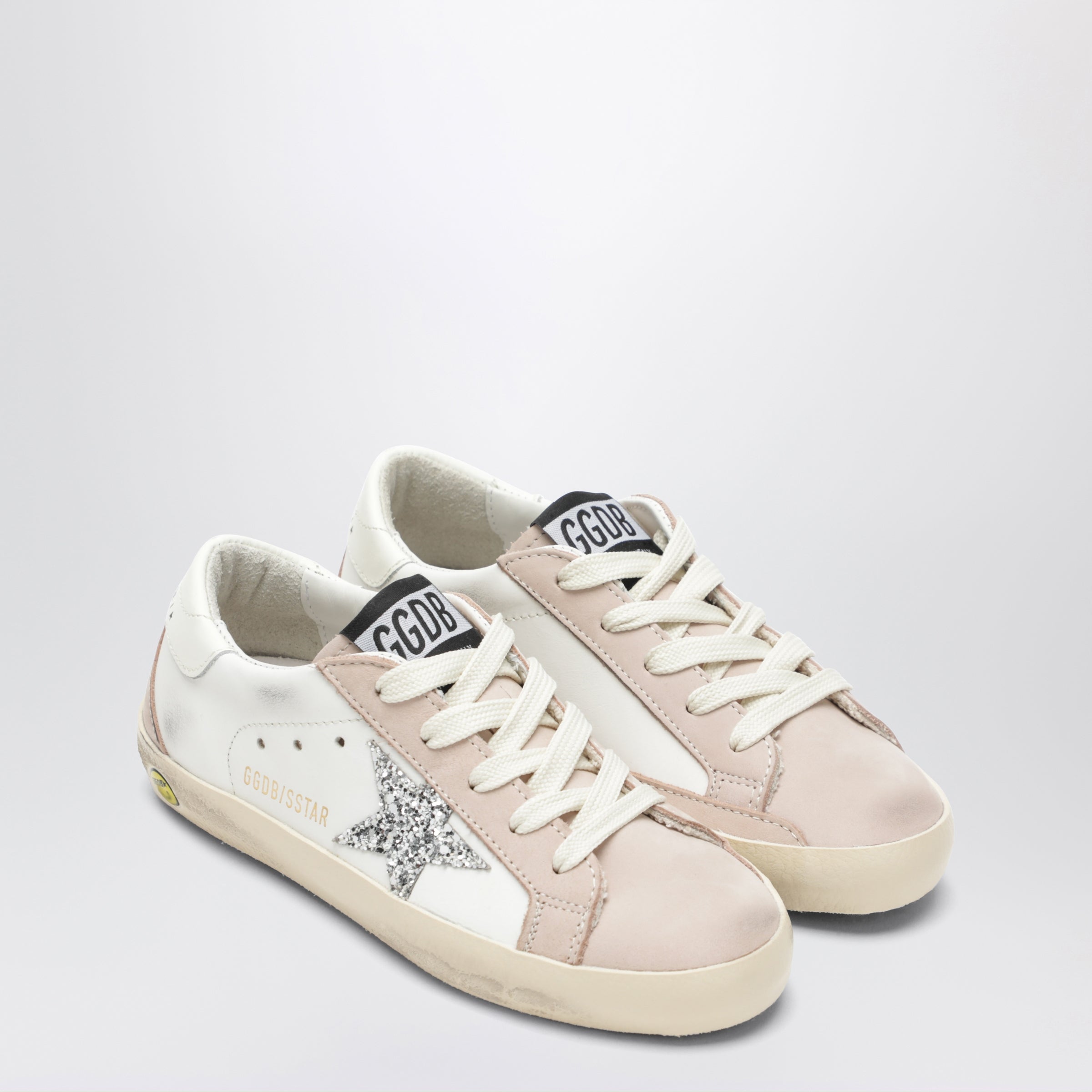 Golden Goose Sneakers Super-Star bianca/rosa/argento, view 2