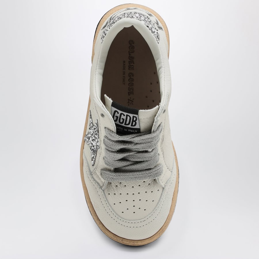 Golden Goose Sneaker Ball Star bianca/argento, view 3
