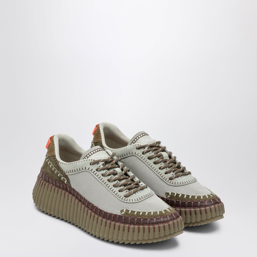 Chloé Sneakers Nama color verde militare, view 2
