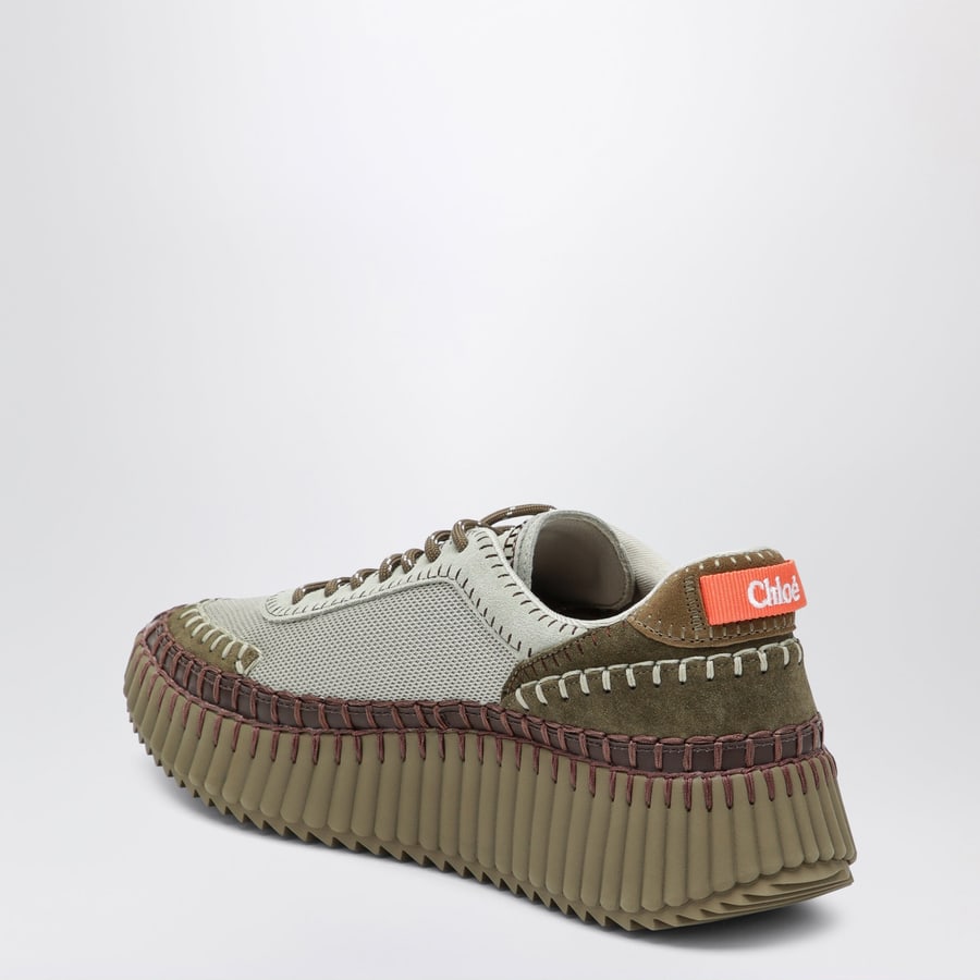 Chloé Sneakers Nama color verde militare, view 4