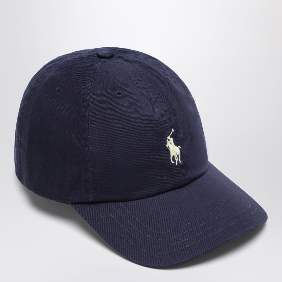 Polo Ralph Lauren Cappello da baseball blu navy in cotone, view 2
