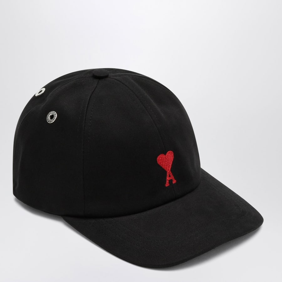 AMI Paris Cappello da baseball nero con logo, view 2