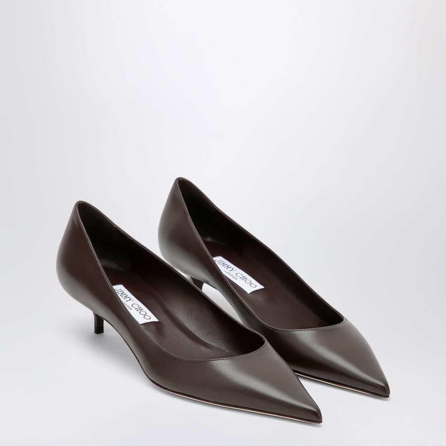 Jimmy Choo Décolleté Amelia 35 in pelle Chocolate, view 2