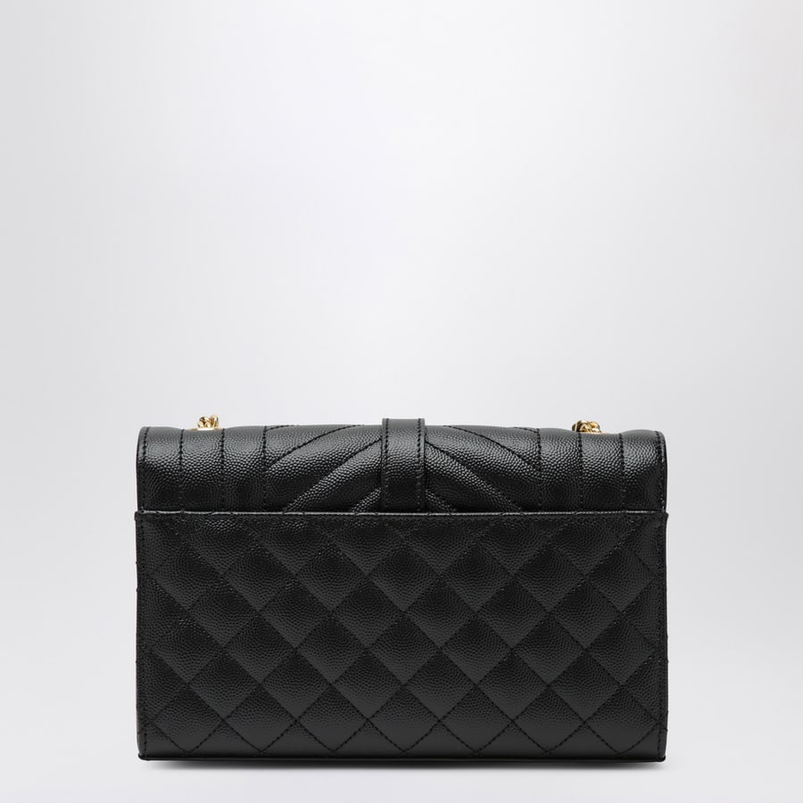 Saint Laurent Borsa a tracolla Envelope Small in pelle nera, view 4