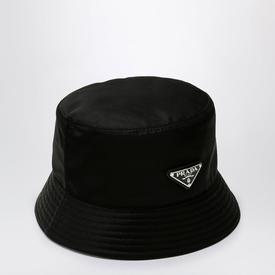 Prada Cappello da pescatore nero in Re-Nylon, view 2
