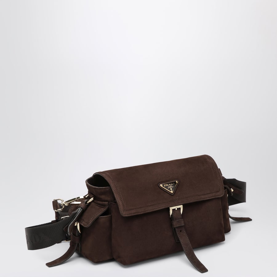Prada Borsa a spalla Prada Explore medium moro, view 3