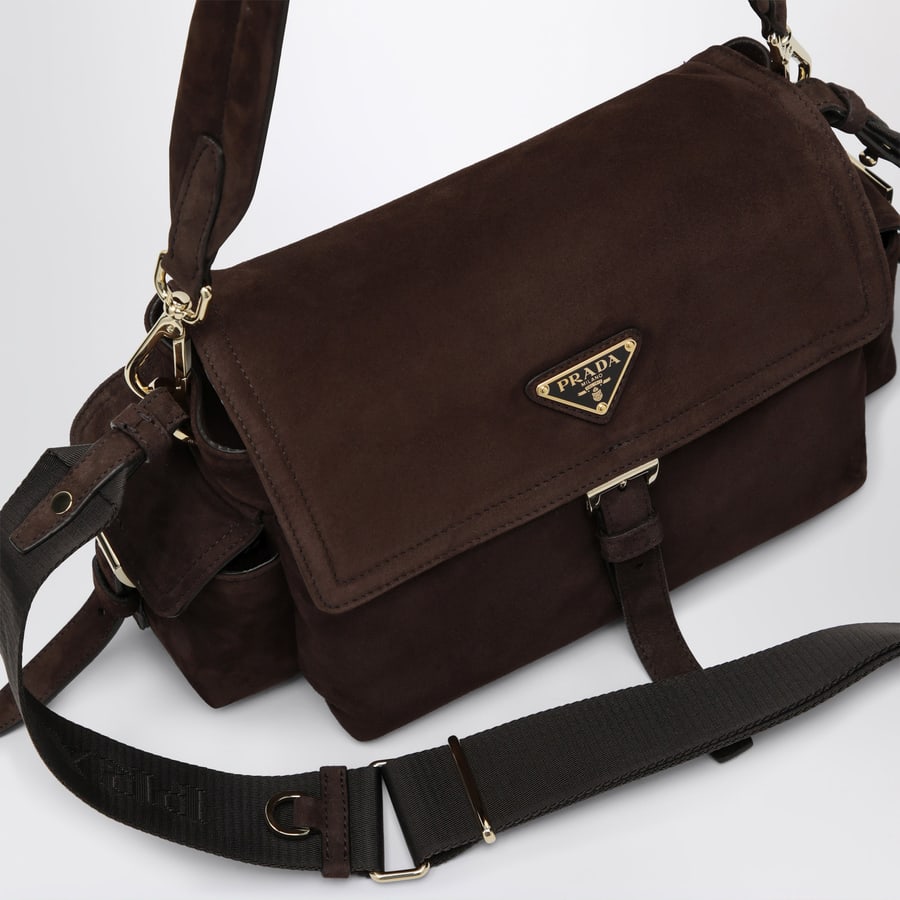 Prada Borsa a spalla Prada Explore medium moro, view 6