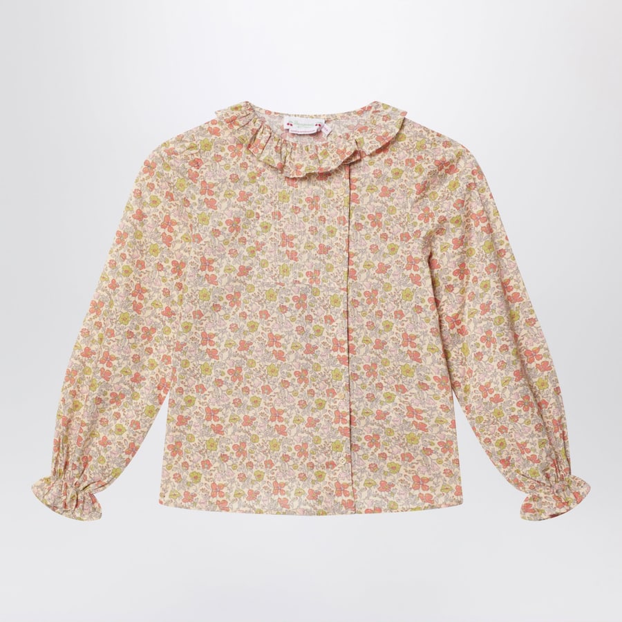 BONPOINT Camicia rosa in tessuto Liberty