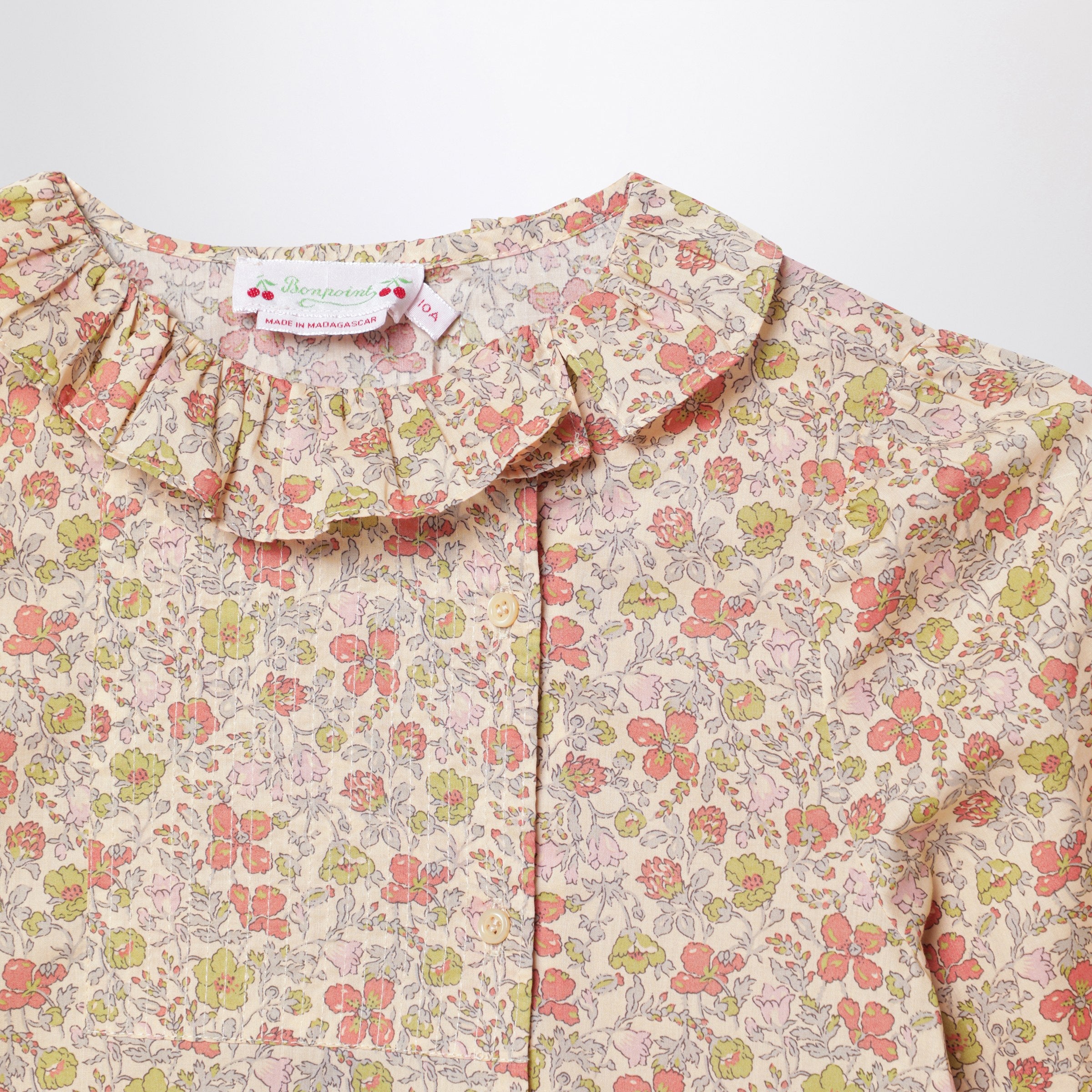 BONPOINT Camicia rosa in tessuto Liberty